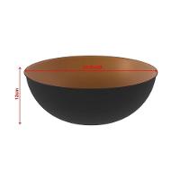 Cuba P- Pia De Banheiro De Sobrepor Bn3674 33cm Cobre-preto - Tecno Mobili - 2