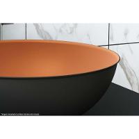 Cuba P- Pia De Banheiro De Sobrepor Bn3674 33cm Cobre-preto - Tecno Mobili - 5