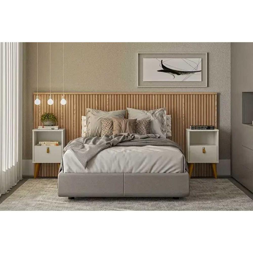 Cabeceira Cama Box Madeirado Laranjeiras 240cm Off White - Linea Brasil - 8