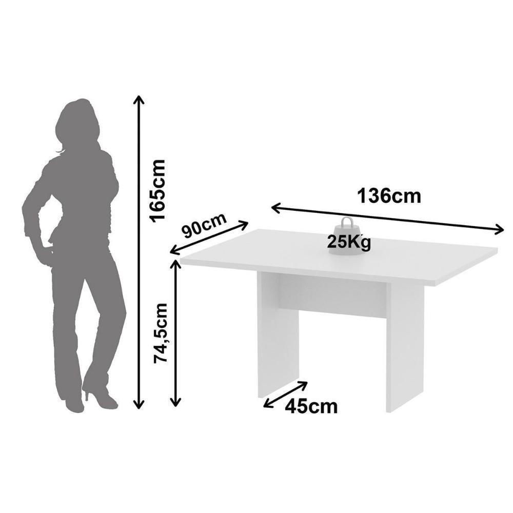 Mesa De Escritório Diretor Reunião Me4191 Branco - Tecno Mobili - 2