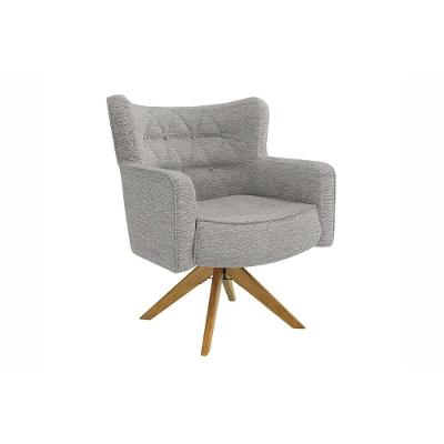 Poltrona Decorativa P- Sala Olga 1p001ca 1 Un Carvalho-linho Cinza - Kappesberg