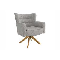 Poltrona Decorativa P- Sala Olga 1p001ca 1 Un Carvalho-linho Cinza - Kappesberg - 1