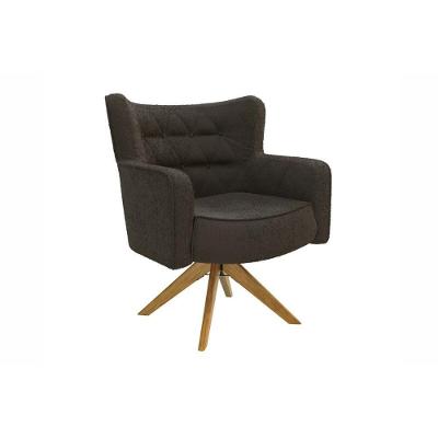 Poltrona Decorativa P- Sala Olga 1p001ca 1 Un Carvalho-boucle Chocolate - Kappesberg
