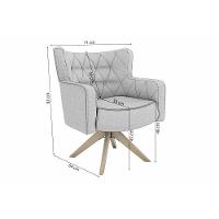 Poltrona Decorativa P- Sala Olga 1p001ca 1 Un Carvalho-boucle Chocolate - Kappesberg - 2