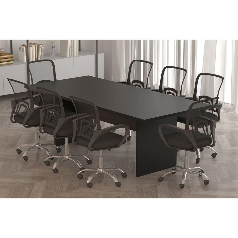 Mesa De Escritório Diretor Reunião Me4190 Branco - Tecno Mobili - 5