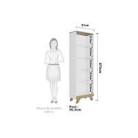 Estante Infantil 2867 C- 4 Prateleiras Branco - Peroba - 2