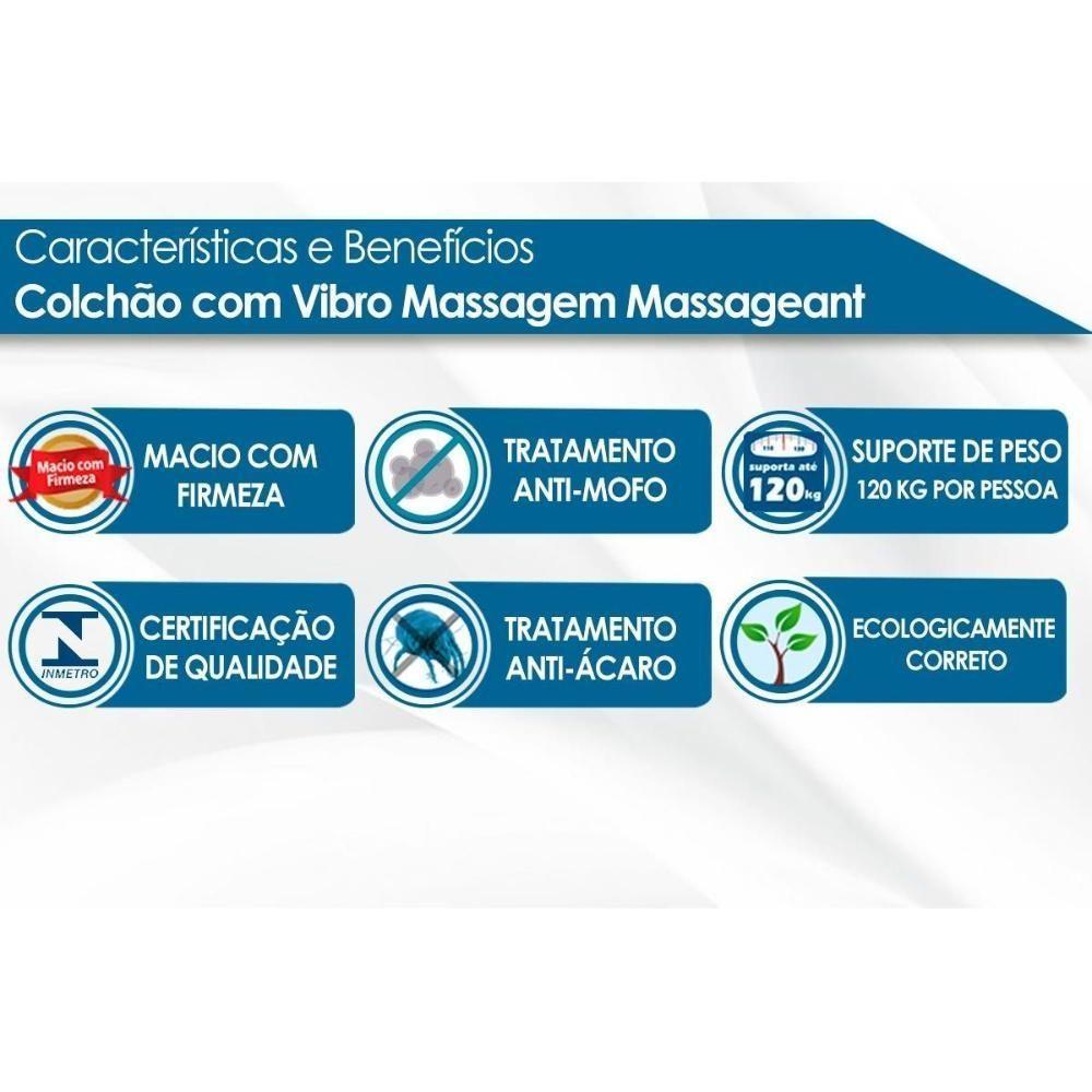 Colchão Queen C- Vibro Massagem Ensacadas Massageant Euro Pillow (158x198x32) - Plumatex - 2