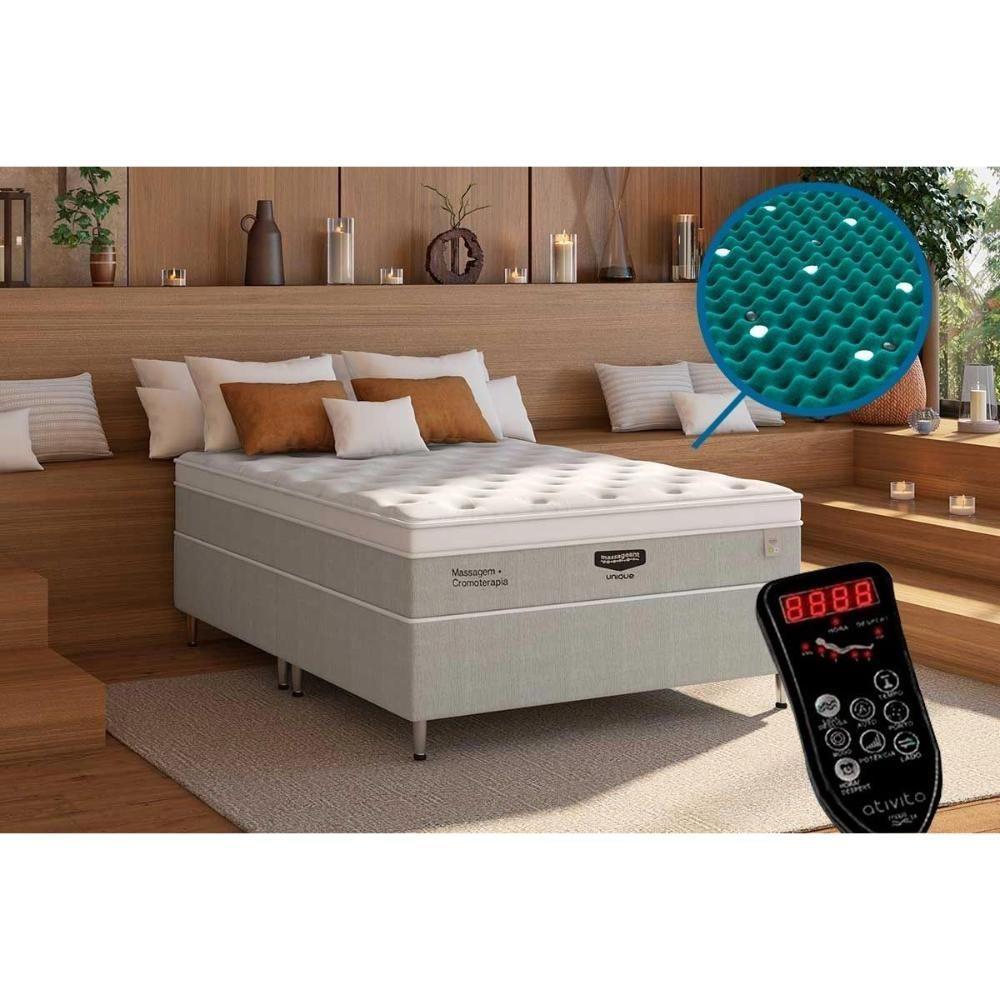 Colchão Queen C- Vibro Massagem Ensacadas Massageant Euro Pillow (158x198x32) - Plumatex - 6