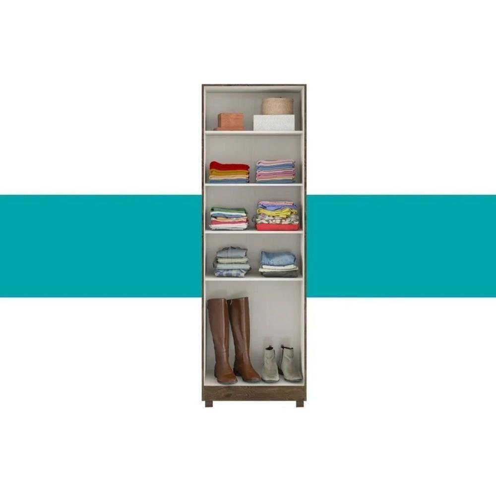 Armário Multiuso Juvenil 626 C- 2 Portas E Pés Branco - Carraro - 3