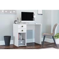 Mesa De Computador Solteiro Msm 412 C- 2 Gavetas Branco - Movelbento - 1