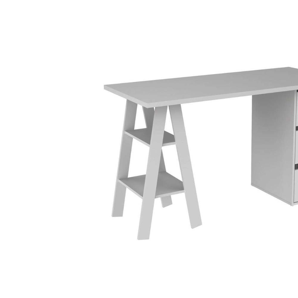 Mesa Computador Casal Mb 1035 C- 3 Gavetas Branco - Movelbento - 7