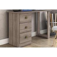 Mesa De Computador Solteiro Msm 436 C- 3 Gavetas Rustico - Movelbento