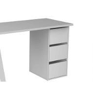 Mesa De Computador Solteiro Mb 1035 C- 3 Gavetas Branco - Movelbento - 6