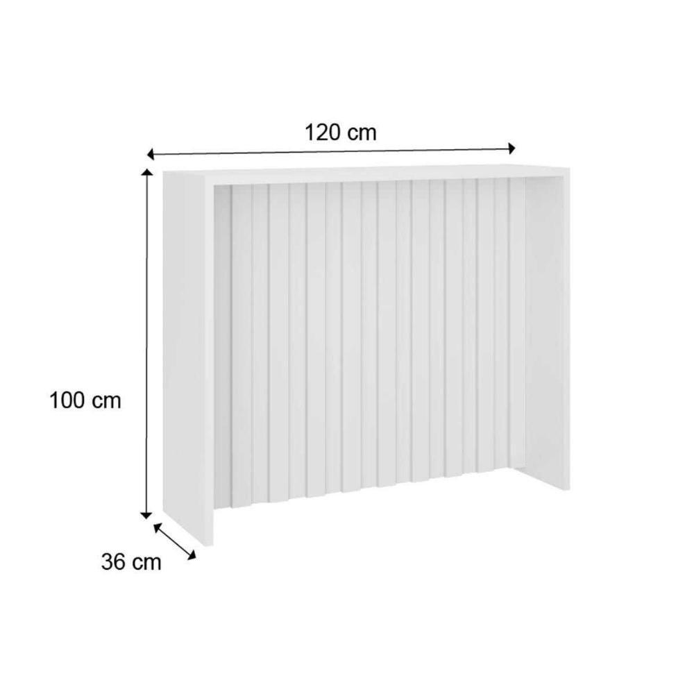 Balcão De Cozinha Modulado Bella 2613 120cm E 2 Banquetas 1747 Branco - Rose-areia-caramelo - Carraro - 3