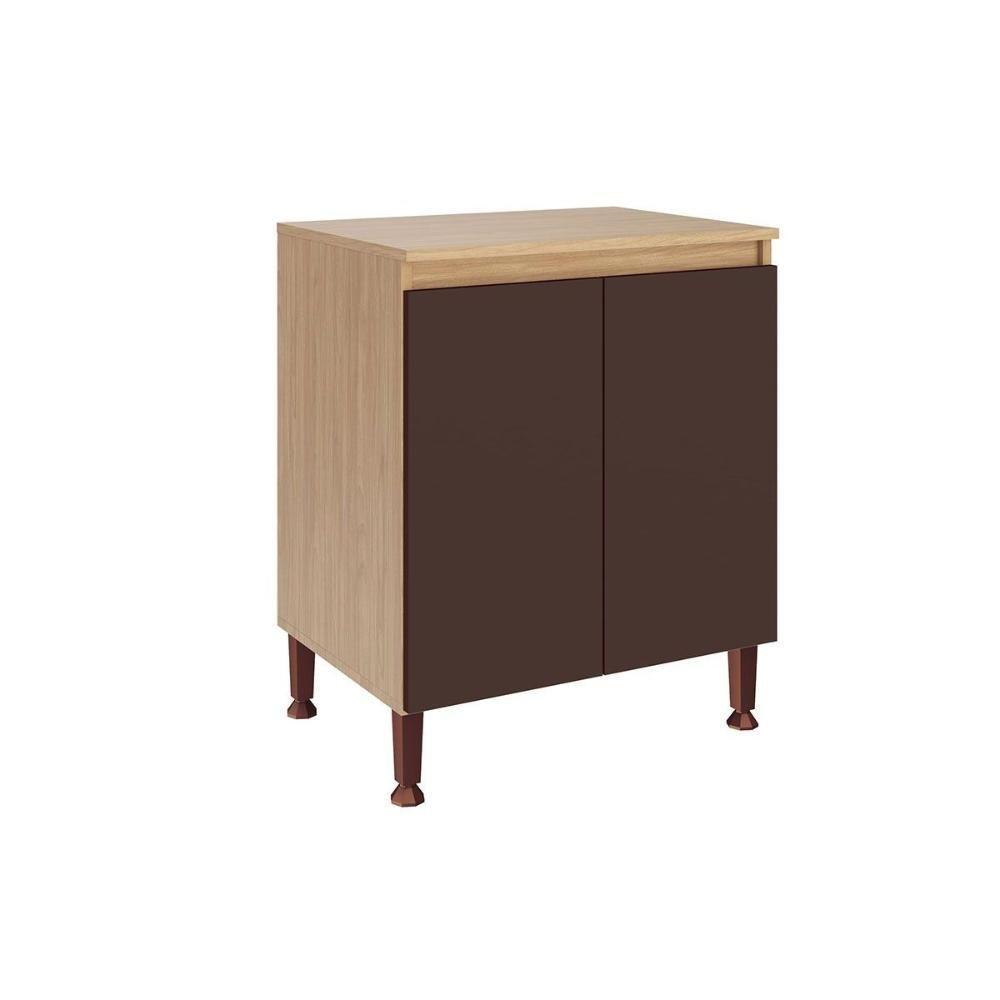 Balcão De Cozinha Modulado C- Tampo Rebeca C- 2 Portas 70cm Mel-avelã - Movelbento - 1