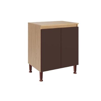 Balcão De Cozinha Modulado C- Tampo Rebeca C- 2 Portas 70cm Mel-avelã - Movelbento