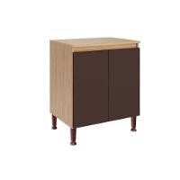 Balcão De Cozinha Modulado C- Tampo Rebeca C- 2 Portas 70cm Mel-avelã - Movelbento - 1