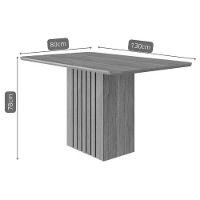 Mesa P- Cozinha Ana C- Tampo Madeirado 130x80cm Cinamomo - Cimol - 3