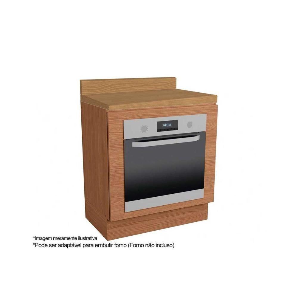 Balcão De Cozinha Modulado C- Tampo Ciela R624 P- Forno 80cm Canela - Kappesberg - 4