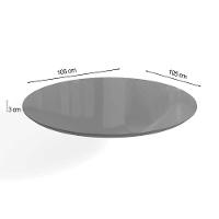 Mesa P- Cozinha Jade C- Tampo Madeirado C- Vidro 105x105cm Canela-vidro Off White - Kappesberg - 3