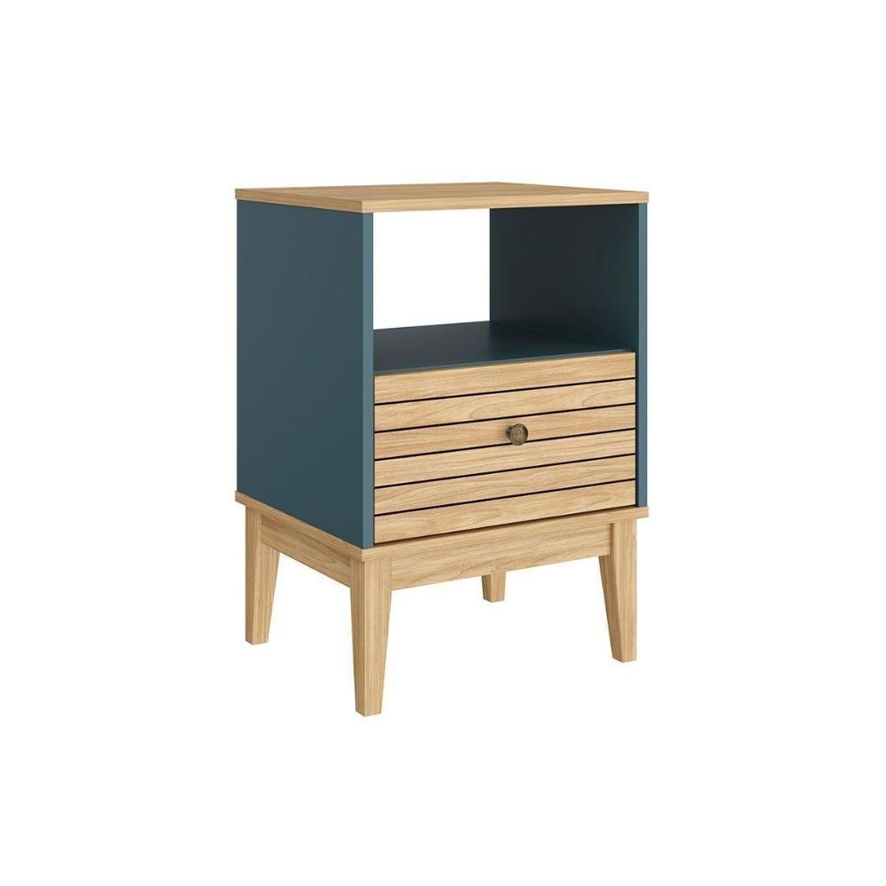 Mesa De Cabeceira Solteiro Mb 1041 C- 1 Gaveta Mel-off White - Movelbento - 4