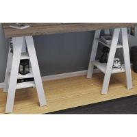 Mesa De Computador Solteiro Mb 1034 Rustico-branco - Movelbento