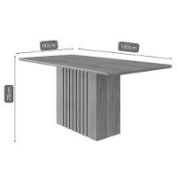 Mesa Multiuso Cozinha Ana C- Tampo Madeirado 180x90cm Cinamomo - Cimol - 3