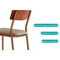 Balcão Ilha Cozinha Gourmet Bella 2613 120cm E 2 Banquetas 1747 Branco - Rose-areia-caramelo - Carraro - 4