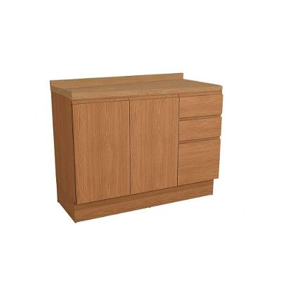 Balcão De Cozinha Modulado C- Tampo Ciela R626 C- 2 Portas E 3 Gavetas 120cm Canela - Kappesberg