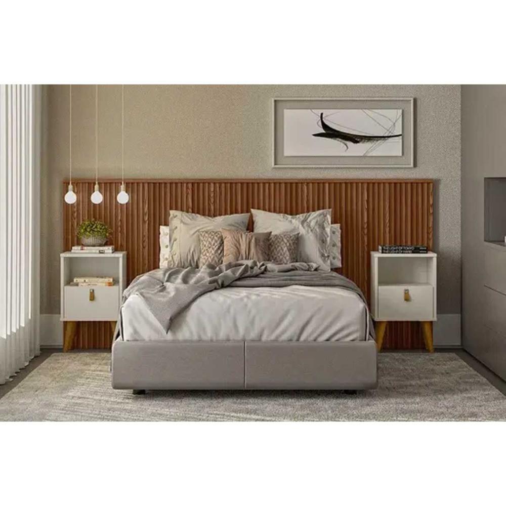 Painel Cama Box Madeirado Laranjeiras 240cm Nature Fosco - Linea Brasil - 5