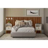 Painel Cama Box Madeirado Laranjeiras 240cm Nature Fosco - Linea Brasil - 5