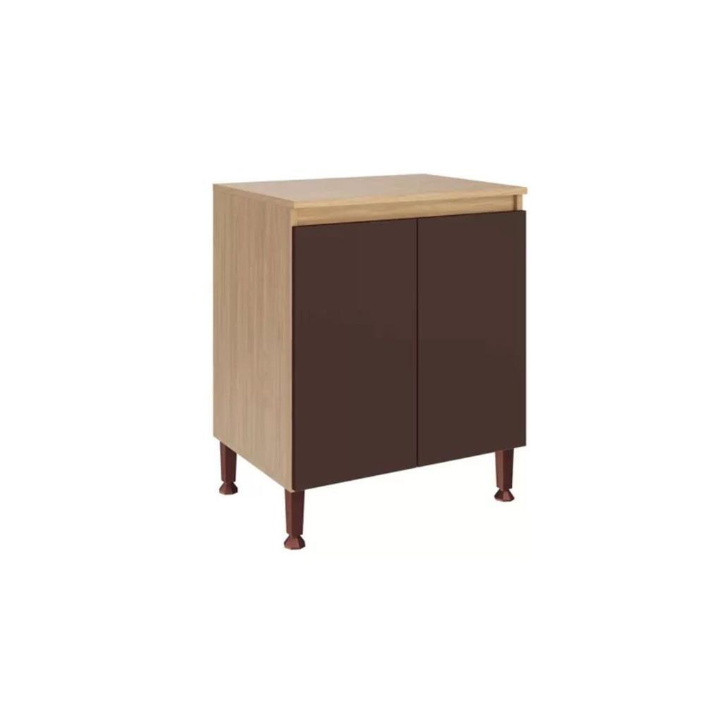 Balcão De Cozinha Modulado C- Tampo Rebeca C- 2 Portas 80cm Mel-avelã - Movelbento - 1