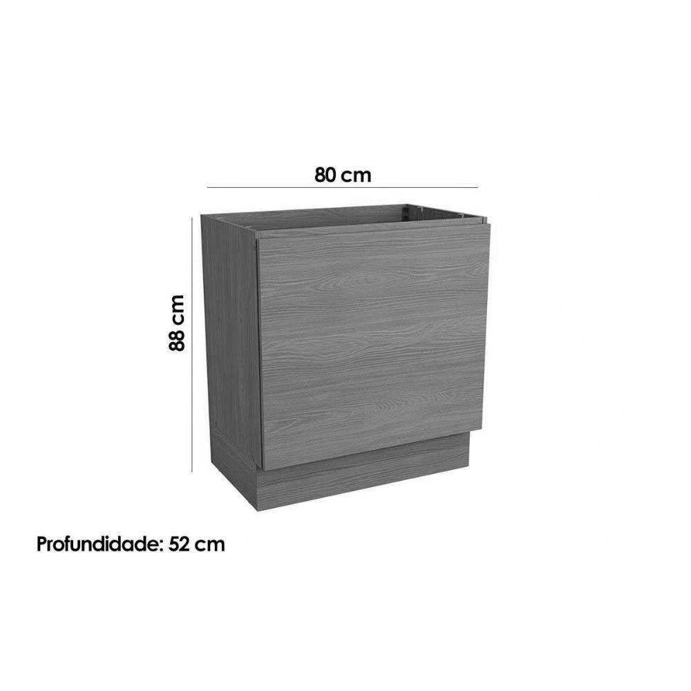 Balcão De Cozinha C- Tampo Ciela R624 P- Forno 80cm Canela - Kappesberg - 2