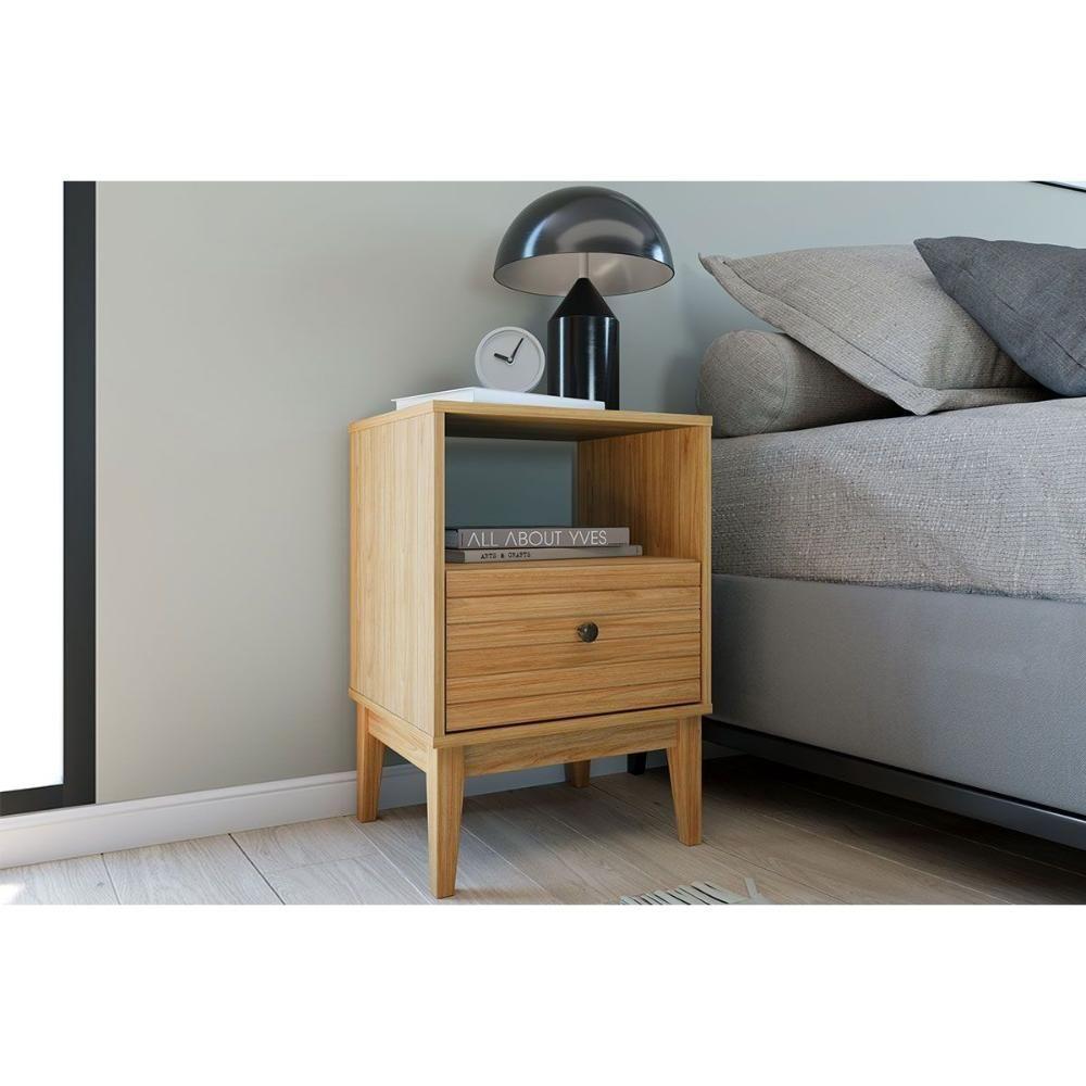 Mesa Cabeceira Casal Mb 1041 C- 1 Gaveta Mel - Movelbento - 1