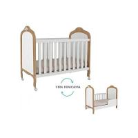 Quarto Infantil Completo Elô 3 Peças (1guardaroupa+1berço+1cômoda) Qi119 Branco-amendoa - Peroba - 6