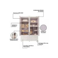 Quarto Infantil Completo Elô 3 Peças (1guardaroupa+1berço+1cômoda) Qi119 Branco-amendoa - Peroba - 8