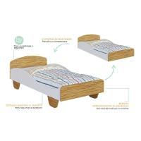Mini Cama Infantil Sol Branco-amendoa - Peroba - 2
