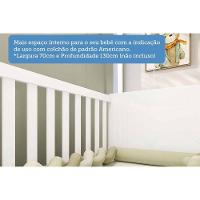 Quarto Infantil Completo Popy 3 Peças (1guardaroupa+1berço+1cômoda) Qi111 Branco - Peroba - 2