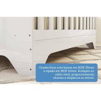 Quarto Infantil Completo Popy 3 Peças (1guardaroupa+1berço+1cômoda) Qi111 Branco - Peroba - 9