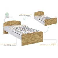 Mini Cama Infantil Lua Branco-amendoa - Peroba - 3