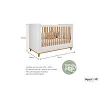 Quarto Infantil Completo Cupcake 2 Peças (berço+estante) Qi104 Branco-nature - Permóbili Baby