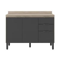 Balcão De Cozinha C- Tampo Firenze C- 3 Portas E 2 Gavetas 120cm Amendola-branco - Demóbile - 6