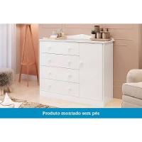 Quarto Infantil Completo Elô 3 Peças (1guardaroupa+1berço+1cômoda) Qi118 Branco-amendoa - Peroba - 10