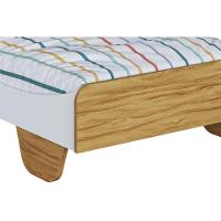 Quarto Infantil Completo 2 Peças (cama+cabeceira) Branco-amendoa - Peroba - 8
