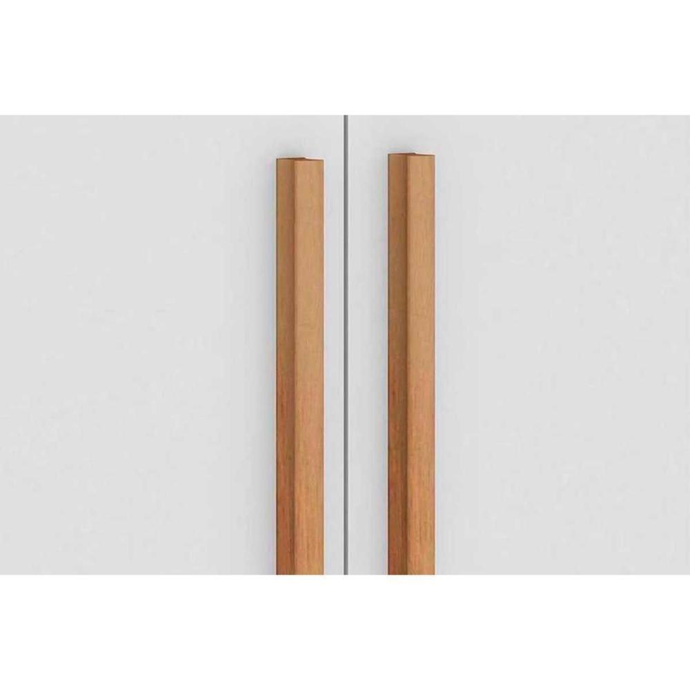 Quarto Infantil Completo Retrô 3 Peças (1guardaroupa+1berço+1cômoda) Qi114 Branco-amendoa - Peroba - 6