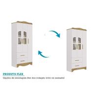 Quarto Infantil Completo Lisi 3 Peças (1guardaroupa+1berço+1cômoda) Qi115 Branco-amendoa - Peroba - 5