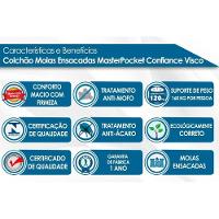 Colchão Queen Molas Ensacadas Masterpocket Confiance Visco Pillow Top (158x198x32) - D Angelis Anjos - 5