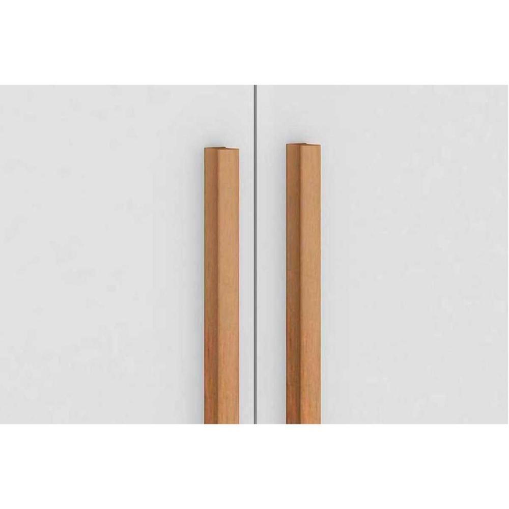 Quarto Infantil Completo Retrô 3 Peças (1guardaroupa+1berço+1cômoda) Qi112 Branco - Peroba - 6