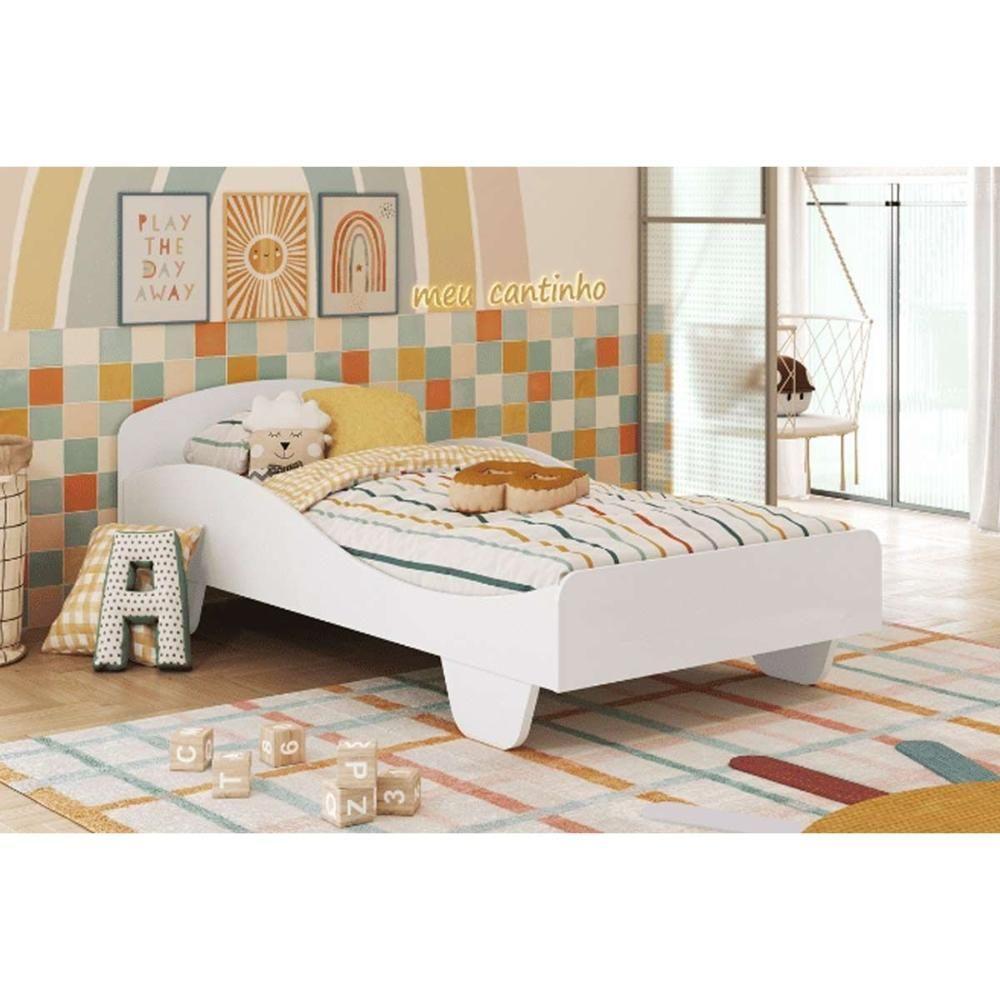 Mini Cama Infantil Sol Branco - Peroba - 1