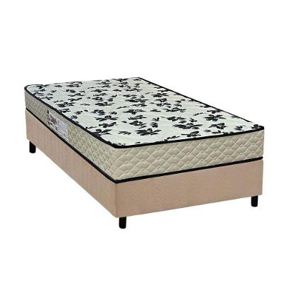 Conjunto Box Solteiro: Colchão Espuma Paropas D33 Pasquale Wave Clean + Base Crc Suede Clean (88x188)